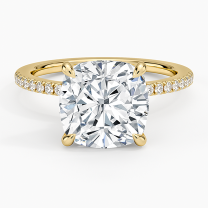 1.60 Carat Princess Halo Design Solitaire Lab Diamond Ring 18K - Florina 