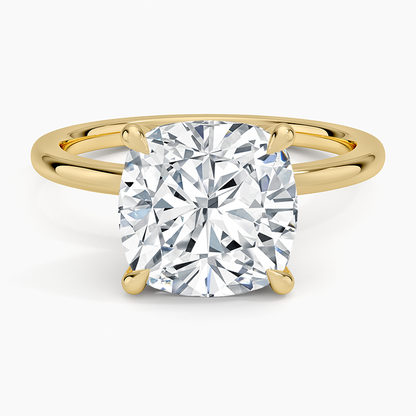 1.60 Carat Princess Halo Design Solitaire Lab Diamond Ring 18K - Florina 