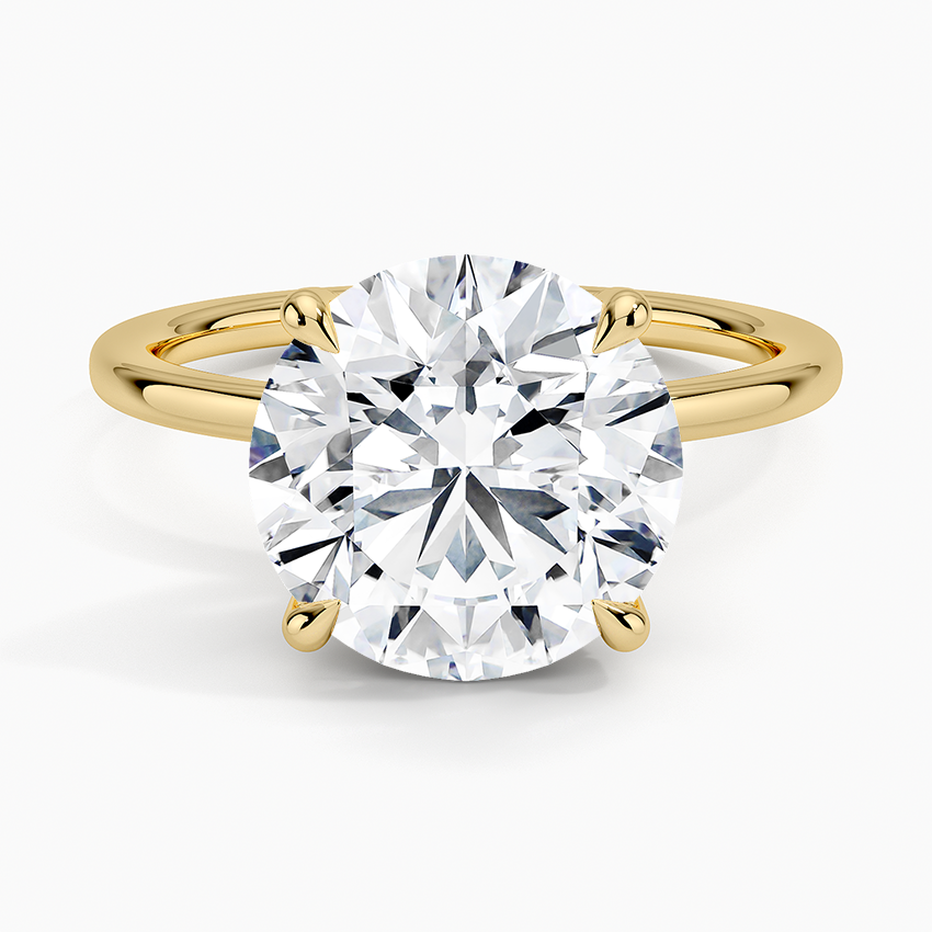 4.15 Karat Hidden Halo Tasarım Tektaş Laboratuvar Pırlanta Yüzük - Gilora - Bold Diamonds