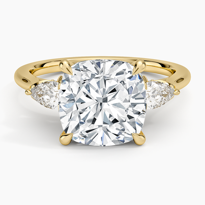 1.60 Carat Princess Halo Design Solitaire Lab Diamond Ring 18K - Florina 