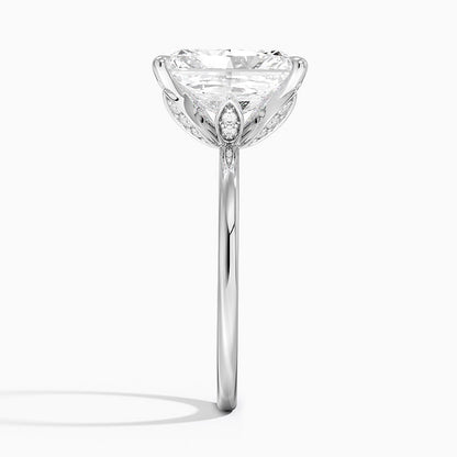 1.60 Carat Princess Halo Design Solitaire Lab Diamond Ring 18K - Florina 