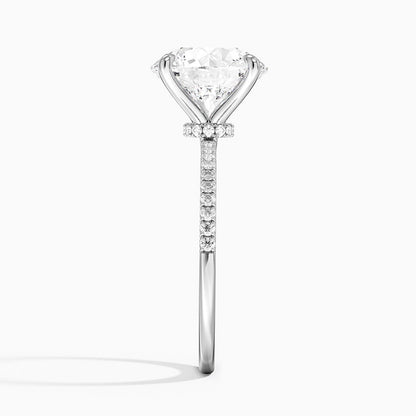 1.60 Carat Princess Halo Design Solitaire Lab Diamond Ring 18K - Florina 