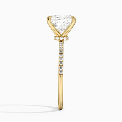 1.60 Carat Princess Halo Design Solitaire Lab Diamond Ring 18K - Florina 