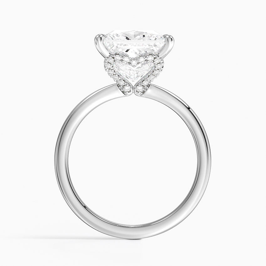 4.15 Prenses Kesim Hidden Halo Tasarım Tektaş Laboratuvar Pırlanta Yüzük - Vilora