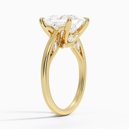 4.30 Princess Kesim Hidden Halo Tasarım Tektaş Laboratuvar Pırlanta Yüzük - Dalara