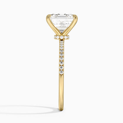 1.60 Carat Princess Halo Design Solitaire Lab Diamond Ring 18K - Florina 