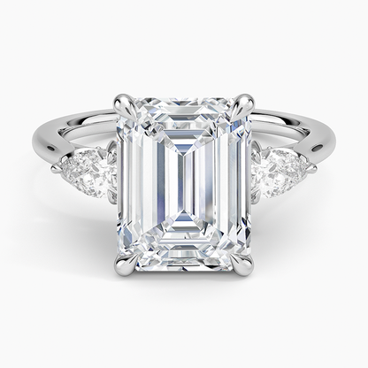 1.60 Carat Princess Halo Design Solitaire Lab Diamond Ring 18K - Florina 