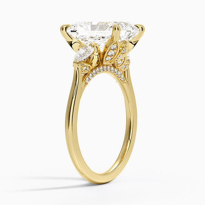 1.60 Carat Princess Halo Design Solitaire Lab Diamond Ring 18K - Florina 