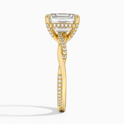 1.60 Carat Princess Halo Design Solitaire Lab Diamond Ring 18K - Florina 