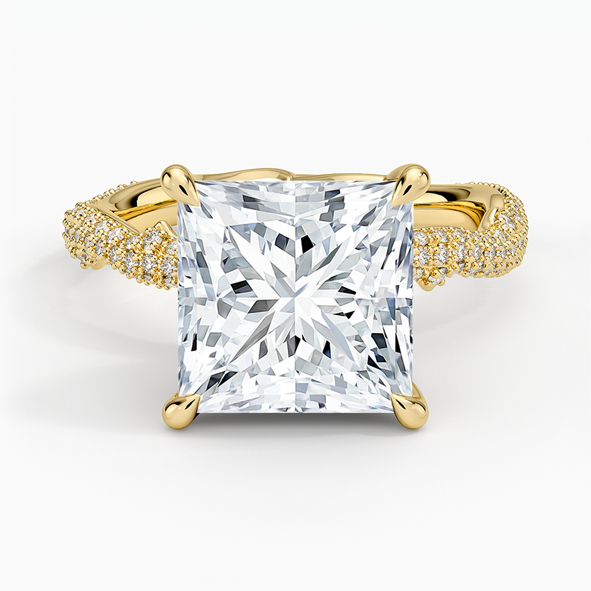 4.75 Prenses Kesim Hidden Halo Tasarım Tektaş Laboratuvar Pırlanta Yüzük - Filara