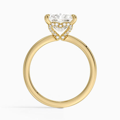 4.15 Radiant Kesim Hidden Halo Tasarım Tektaş Laboratuvar Pırlanta Yüzük - Vilora