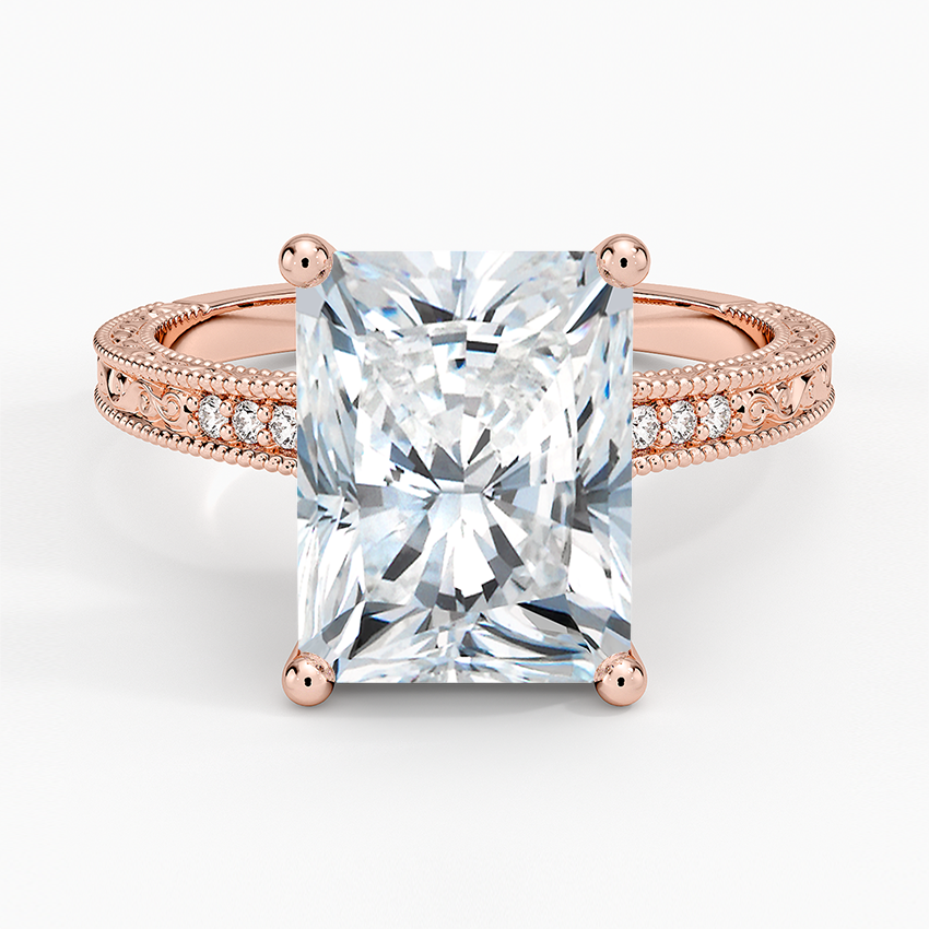 4.15 Radiant Kesim Hidden Halo Tasarım Tektaş Laboratuvar Pırlanta Yüzük - Silora