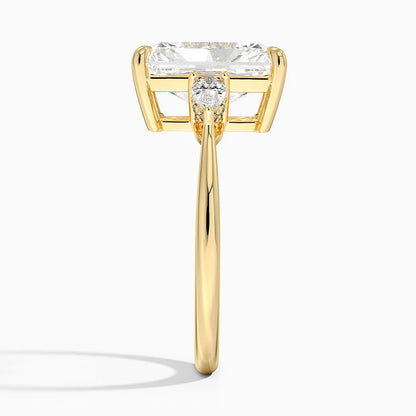 1.60 Carat Princess Halo Design Solitaire Lab Diamond Ring 18K - Florina 
