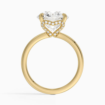 4.15 Hidden Halo Tasarım Tektaş Laboratuvar Pırlanta Yüzük - Vilora