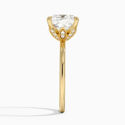 1.60 Carat Princess Halo Design Solitaire Lab Diamond Ring 18K - Florina 