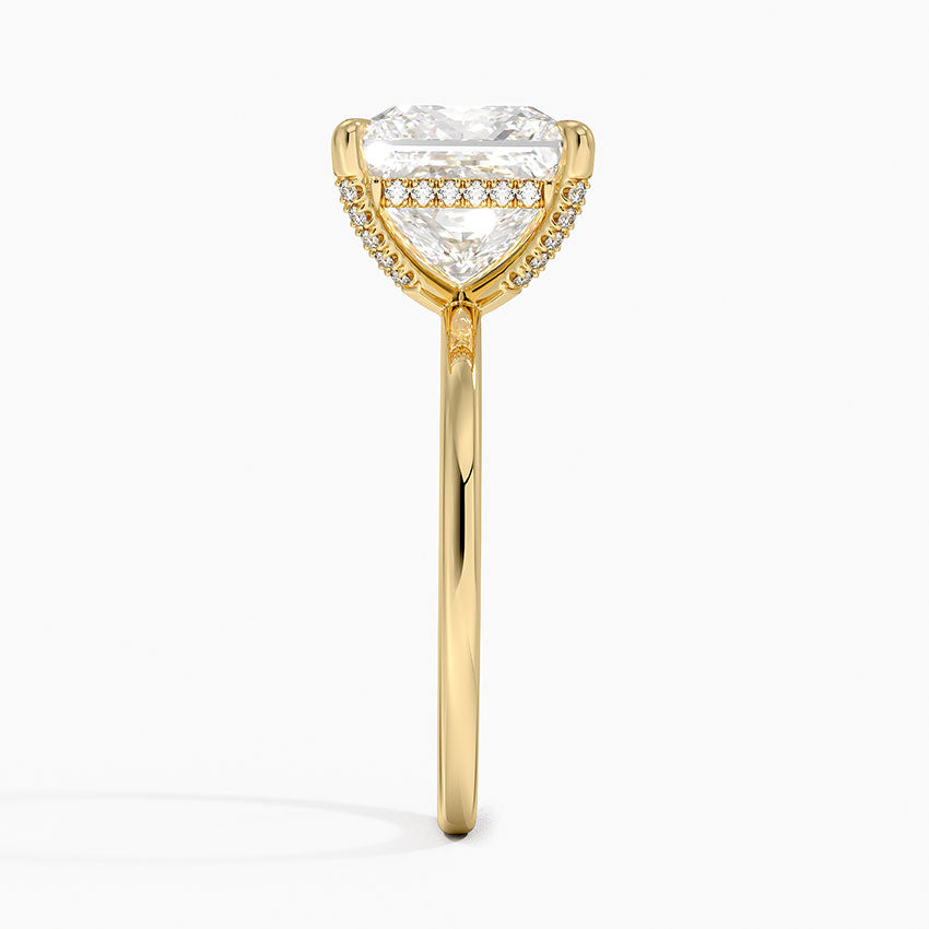 1.60 Carat Princess Halo Design Solitaire Lab Diamond Ring 18K - Florina 