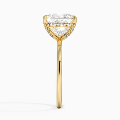 1.60 Carat Princess Halo Design Solitaire Lab Diamond Ring 18K - Florina 