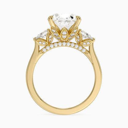 1.60 Carat Princess Halo Design Solitaire Lab Diamond Ring 18K - Florina 