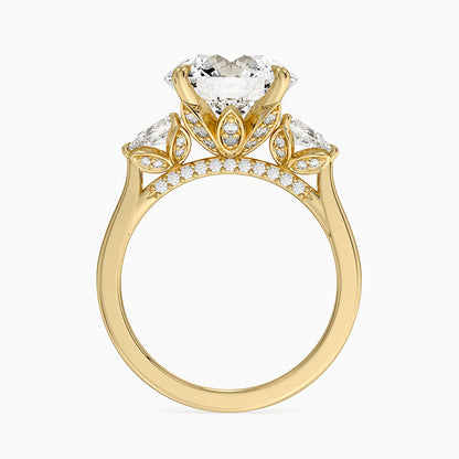 1.60 Carat Princess Halo Design Solitaire Lab Diamond Ring 18K - Florina 