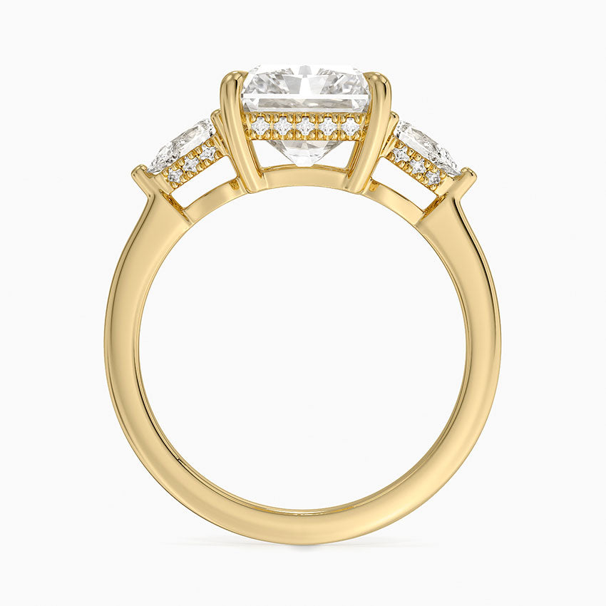 4.50 Radiant Kesim Hidden Halo Tasarım Tektaş Laboratuvar Pırlanta Yüzük - Nilora