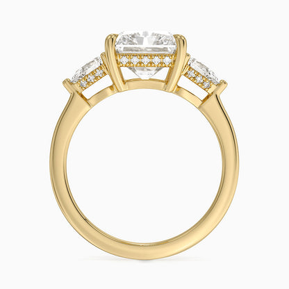 4.50 Radiant Kesim Hidden Halo Tasarım Tektaş Laboratuvar Pırlanta Yüzük - Nilora