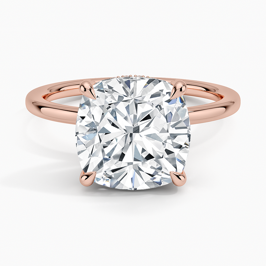 4.15 Karat Cushion Kesim Hidden Halo Tasarım Tektaş Laboratuvar Pırlanta Yüzük - Gilora - Bold Diamonds