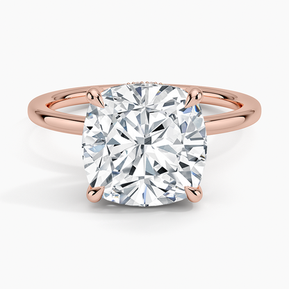 1.60 Carat Princess Halo Design Solitaire Lab Diamond Ring 18K - Florina 