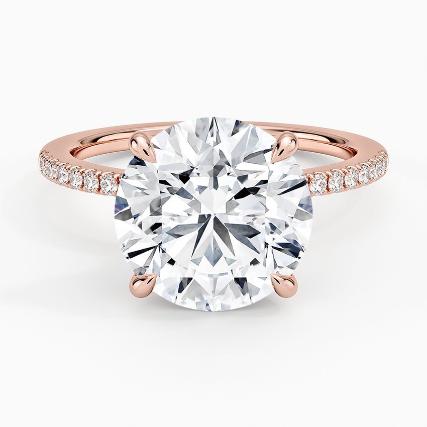 4.25 Karat Hidden Halo Tasarım Tektaş Laboratuvar Pırlanta Yüzük - Filora - Bold Diamonds