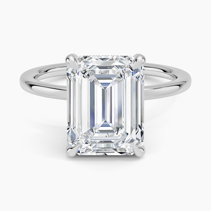 1.60 Carat Princess Halo Design Solitaire Lab Diamond Ring 18K - Florina 