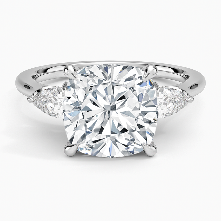 1.60 Carat Princess Halo Design Solitaire Lab Diamond Ring 18K - Florina 