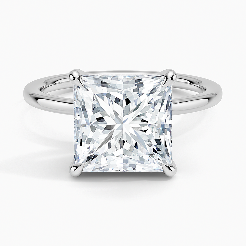1.60 Carat Princess Halo Design Solitaire Lab Diamond Ring 18K - Florina 