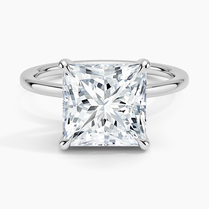 1.60 Carat Princess Halo Design Solitaire Lab Diamond Ring 18K - Florina 