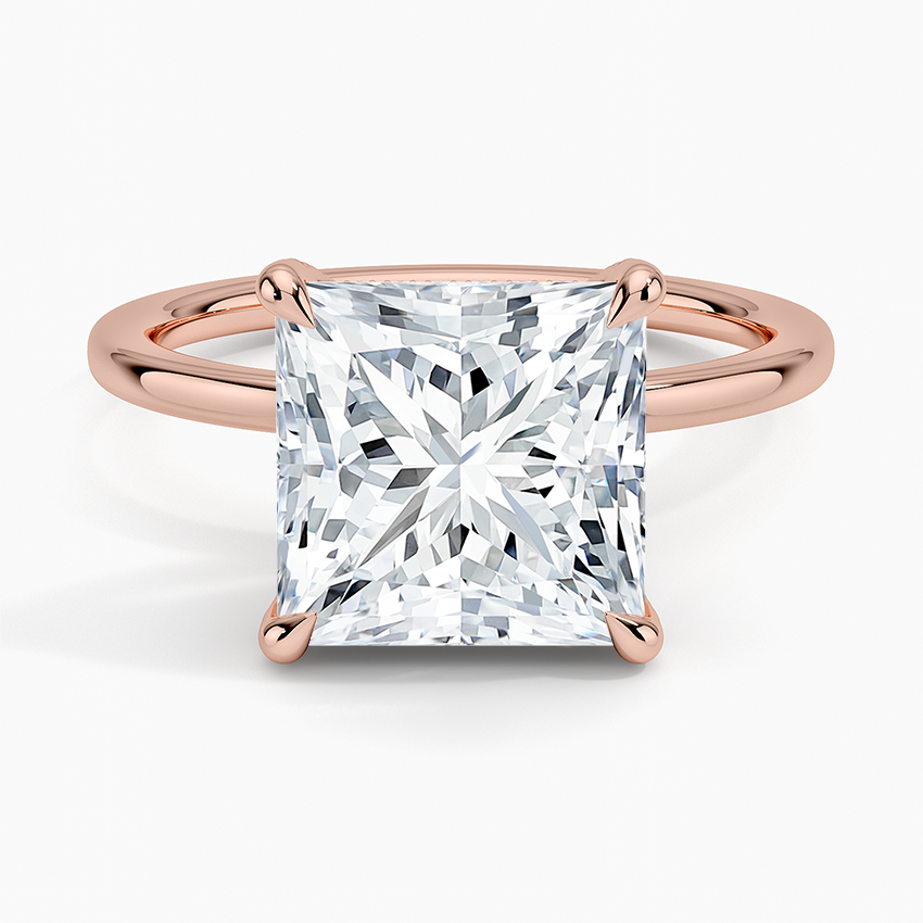 1.60 Carat Princess Halo Design Solitaire Lab Diamond Ring 18K - Florina 
