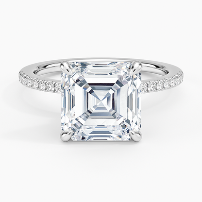 1.60 Carat Princess Halo Design Solitaire Lab Diamond Ring 18K - Florina 