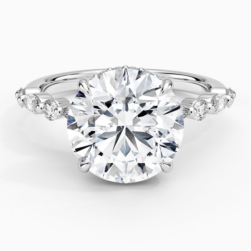 1.60 Carat Princess Halo Design Solitaire Lab Diamond Ring 18K - Florina 