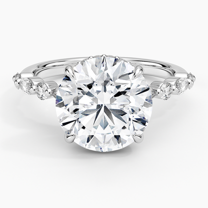 1.60 Carat Princess Halo Design Solitaire Lab Diamond Ring 18K - Florina 