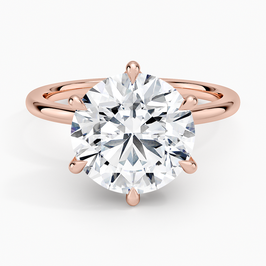 Altı Tırnak 4.15 Karat Hidden Halo Tasarım Tektaş Laboratuvar Pırlanta Yüzük - Delora - Bold Diamonds