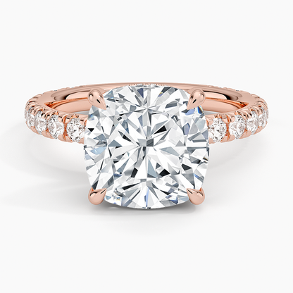 1.60 Carat Princess Halo Design Solitaire Lab Diamond Ring 18K - Florina 