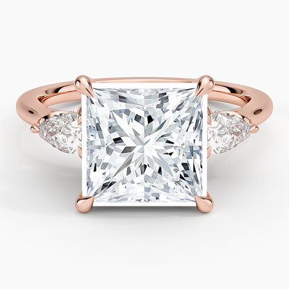 1.60 Carat Princess Halo Design Solitaire Lab Diamond Ring 18K - Florina 