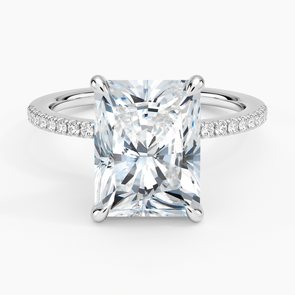 1.60 Carat Princess Halo Design Solitaire Lab Diamond Ring 18K - Florina 