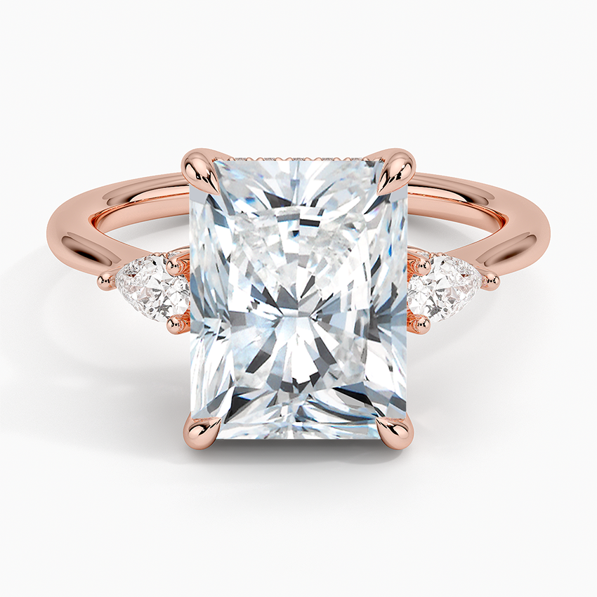 1.60 Carat Princess Halo Design Solitaire Lab Diamond Ring 18K - Florina 