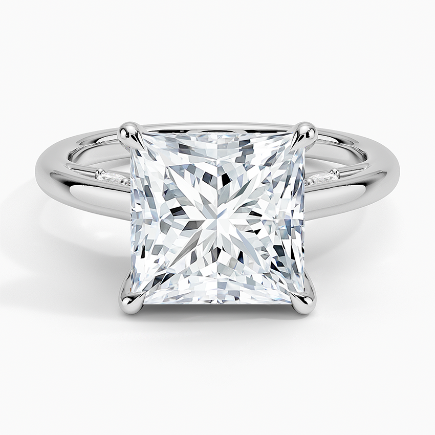 4.30 Princess Kesim Hidden Halo Tasarım Tektaş Laboratuvar Pırlanta Yüzük - Dalara