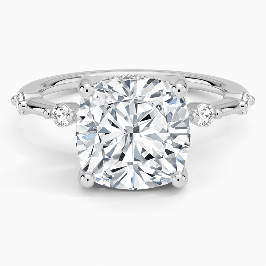 4.20 Cushion Kesim Hidden Halo Tasarım Tektaş Laboratuvar Pırlanta Yüzük - Zelora