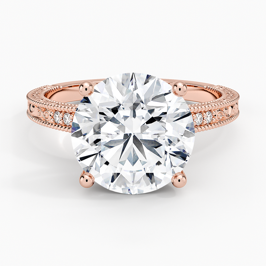 4.15 Karat Yuvarlak Kesim Hidden Halo Tasarım Tektaş Laboratuvar Pırlanta Yüzük - Venice - Bold Diamonds