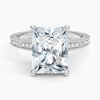 4.15 Radiant Kesim Hidden Halo Tasarım Tektaş Laboratuvar Pırlanta Yüzük - Silora