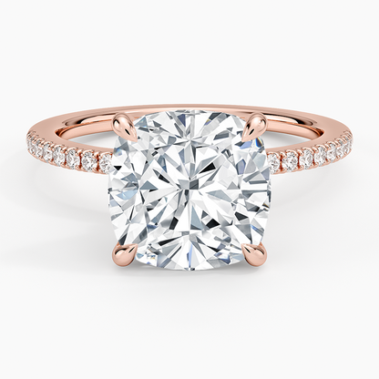 1.60 Carat Princess Halo Design Solitaire Lab Diamond Ring 18K - Florina 