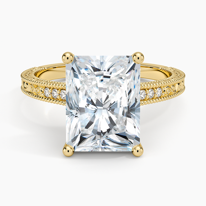 4.15 Radiant Kesim Hidden Halo Tasarım Tektaş Laboratuvar Pırlanta Yüzük - Silora