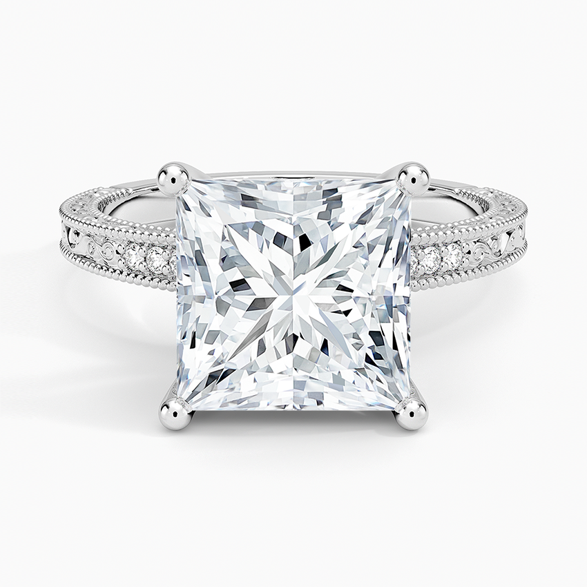 4.15 Prenses Kesim Hidden Halo Tasarım Tektaş Laboratuvar Pırlanta Yüzük - Silora