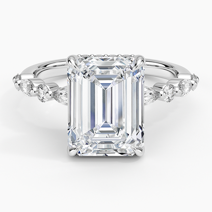 1.60 Carat Princess Halo Design Solitaire Lab Diamond Ring 18K - Florina 