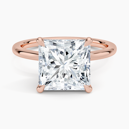 1.60 Carat Princess Halo Design Solitaire Lab Diamond Ring 18K - Florina 